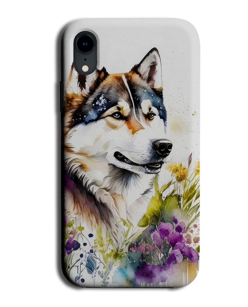 Watercolour Alaskan Malamute Phone Case Cover Novelty Stylish Dog Dogs CY69