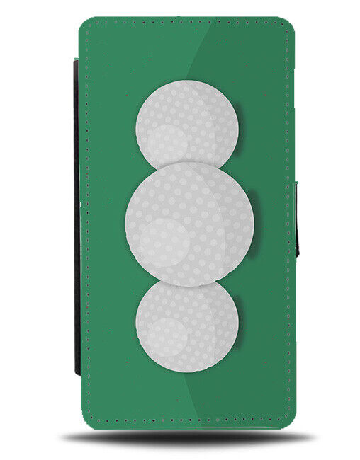 White Golf Balls Design Flip Wallet Case Picture Photo Golfing Ball Stylish J476