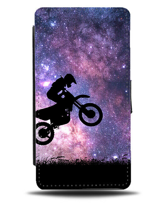 Motorbike Flip Cover Wallet Phone Case Motor Bike Bikes Helmet Space Stars i724