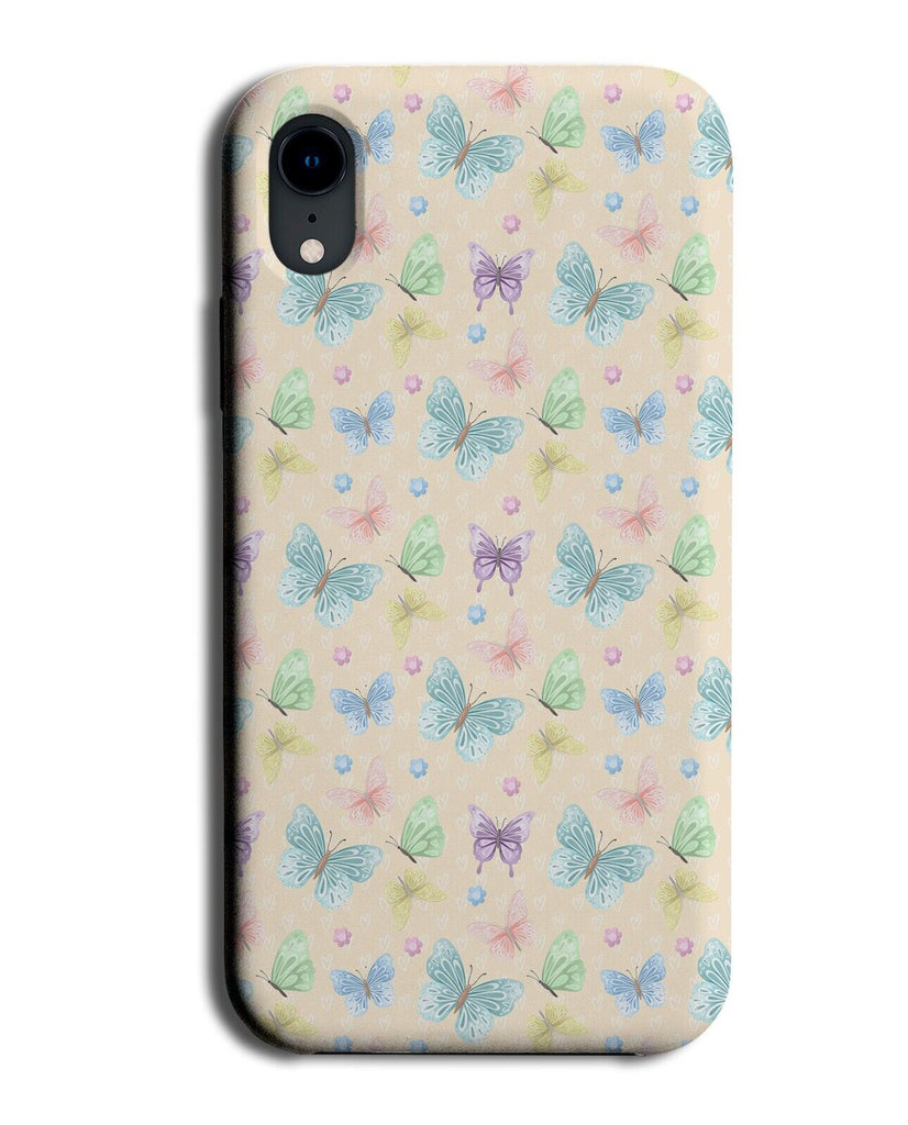 Flying Colourful Butterfly Wallpaper Pattern Phone Case Cover Pastel Girls AB01