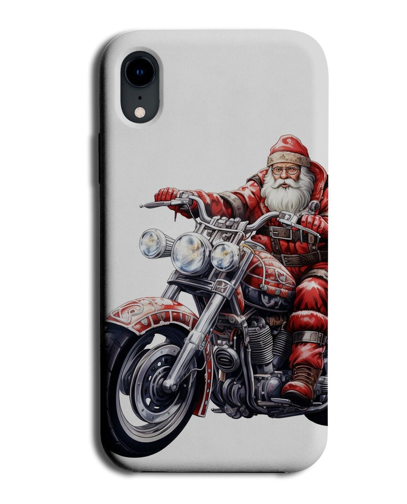 Santa Claus On Motorbike Phone Case Cover Motor Bike Biker Santas Christmas CA78