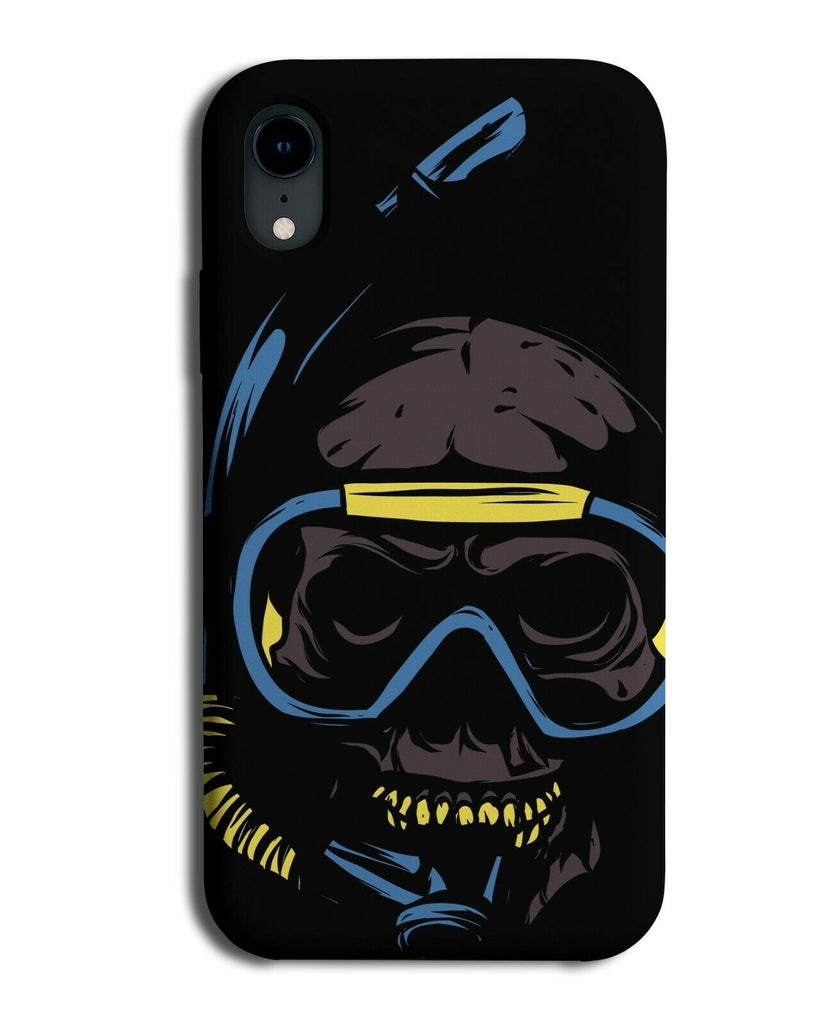 Black Scubadiving Skull Phone Case Cover Scuba Equipment Gear Gift E257
