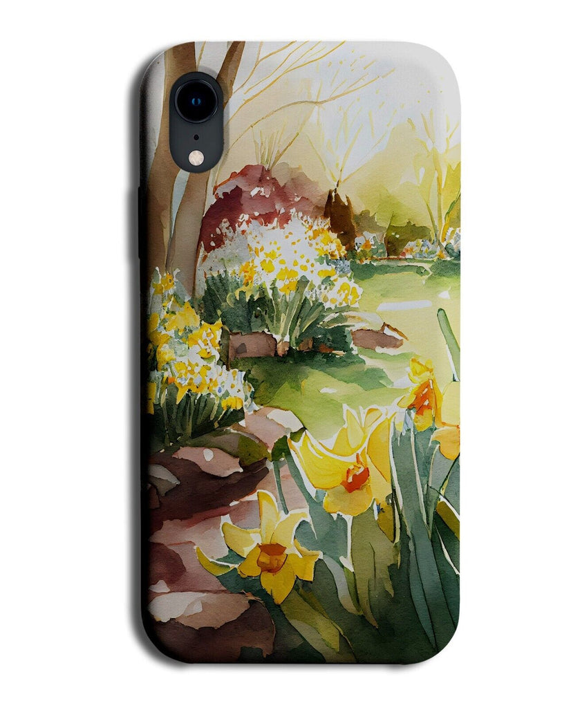 Abstract Watercolour Daffodil Flowers Painting Phone Case Cover Daffodils Q781D