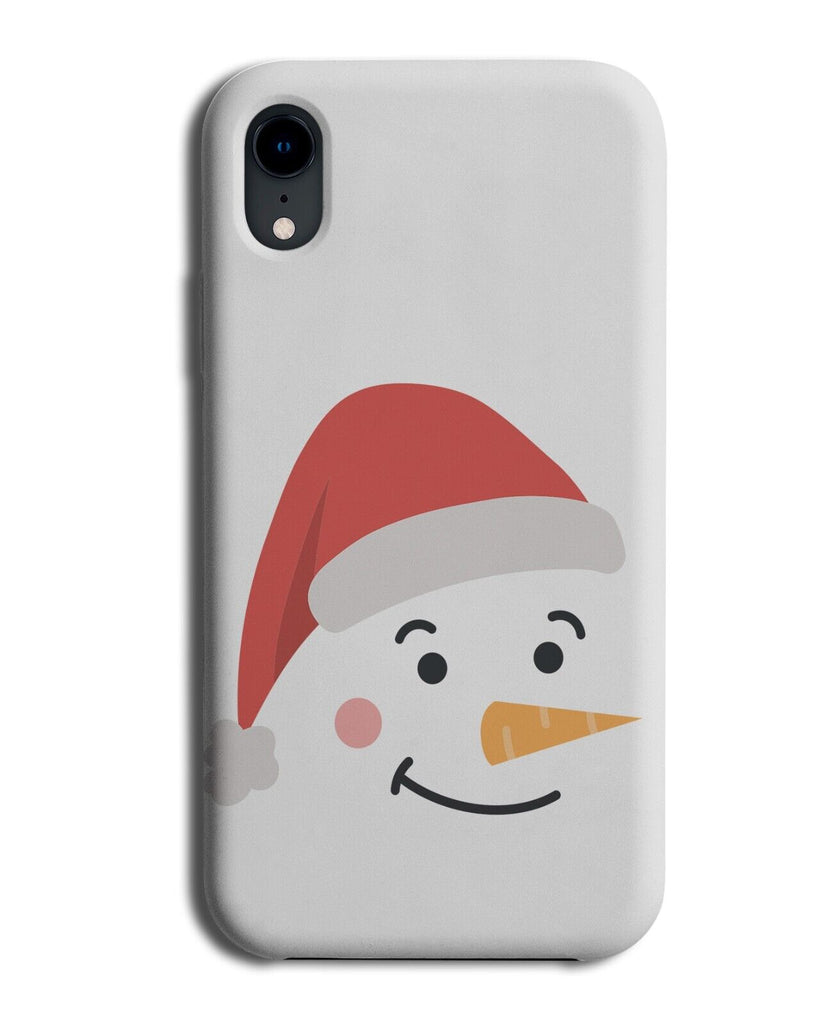 Funny Snowman In Christmas Santa Hat Phone Case Cover Snowmans White Eyes N716
