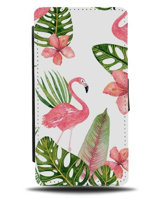 Neon Colourful Tropical Flamingo Flip Wallet Case Rainforest Tropics F153