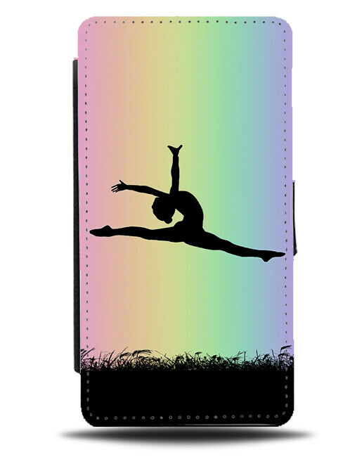 Gymnastics Flip Cover Wallet Phone Case Kit Dancing Gear Colourful Rainbow i656