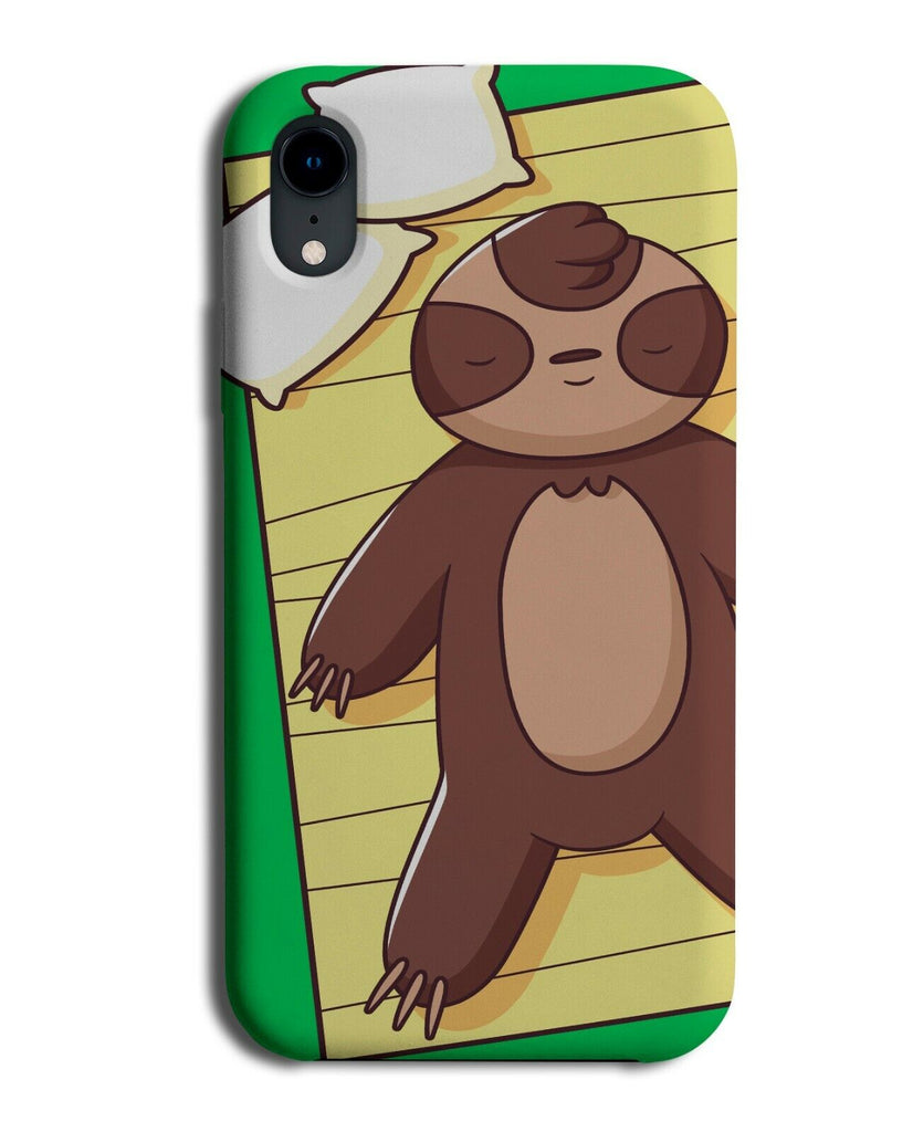 Lazy Sloth In Bed Phone Case Cover Pillow Sleeping Asleep Sloths K293