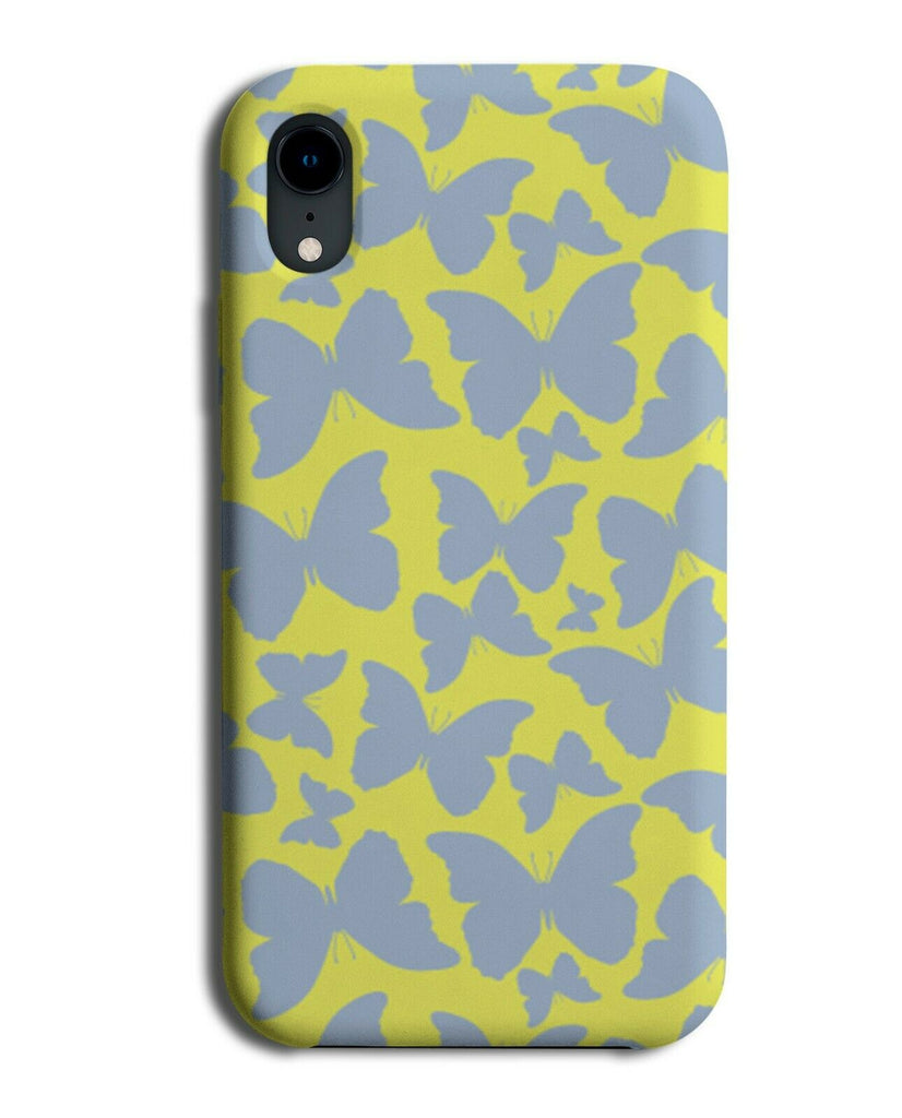 Baby Blue and Yellow Phone Case Cover Butterfly Butter Flies Wings E927