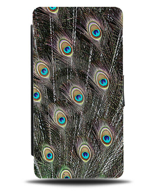 Peacocks Feathers Design Print Flip Cover Wallet Phone Case Feather Peacock C252