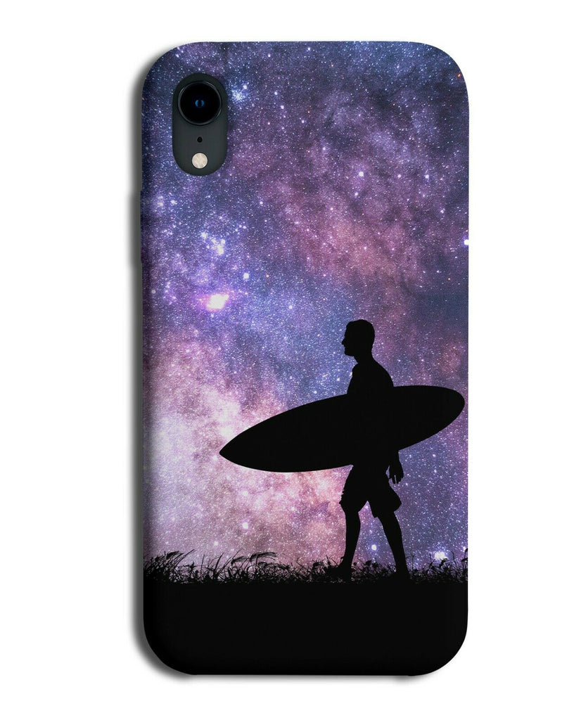 Surfboard Phone Case Cover Surfer Surf Board Surfing Space Stars Night Sky i728