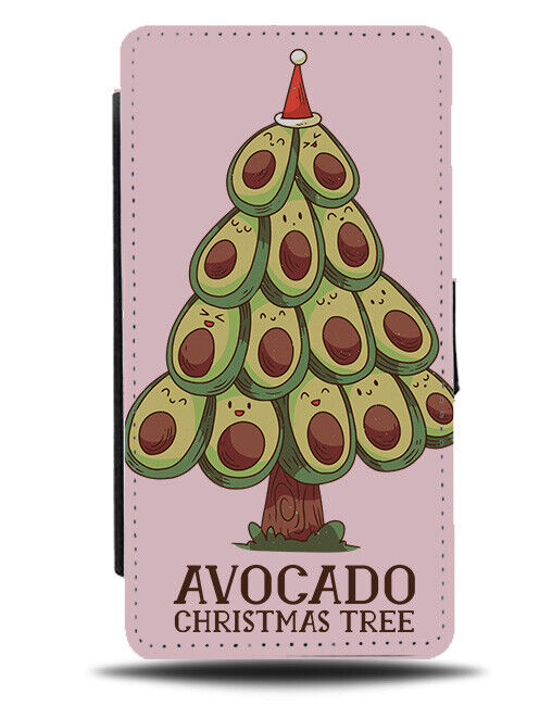 Avocado Christmas Tree Flip Wallet Case Xmas Decorations Decoration Trees i988