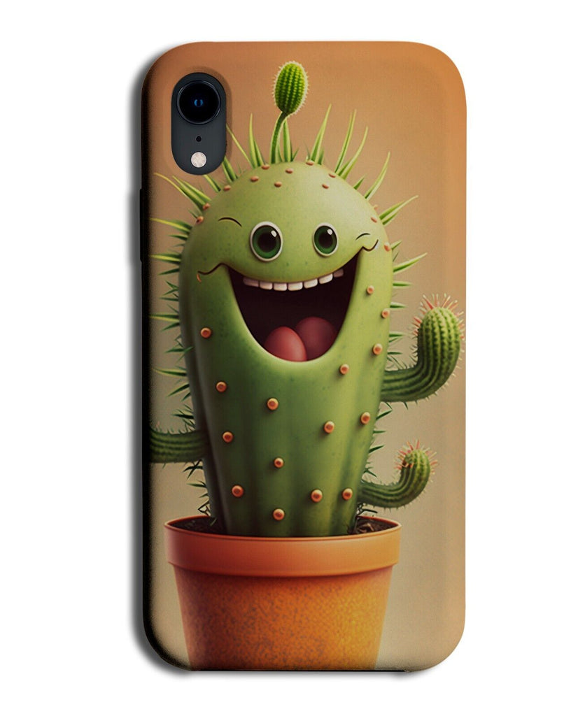 Smiling Happy Cactus Phone Case Cover Laughing Smile Plant Plants Pot Funny CZ46