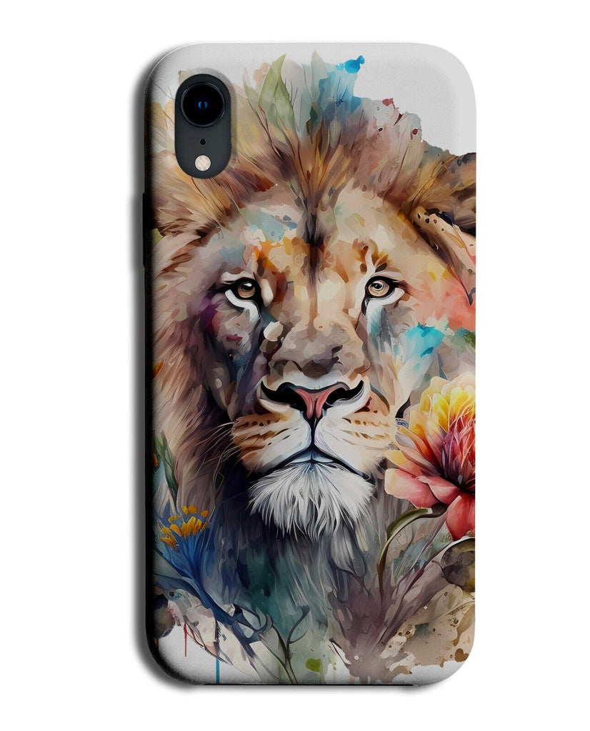 Flowery Lion Picture Phone Case Cover Photo Lions Male Flowers Floral Art AP26