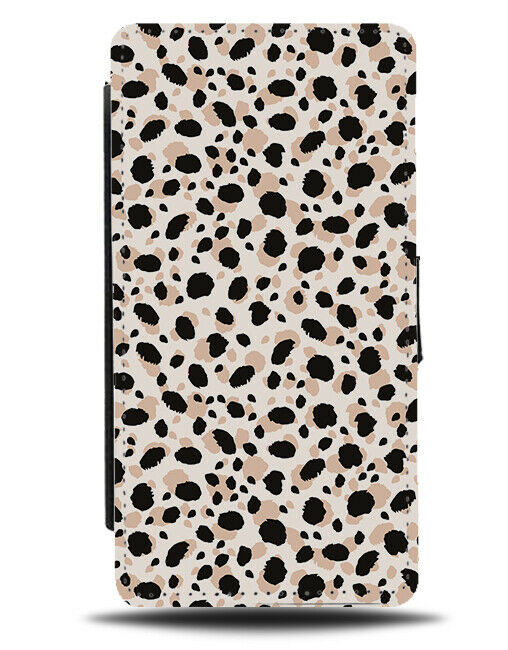 Animal Dotted Pattern Flip Wallet Case Dots Jungle Animal Print Wild Nature H337