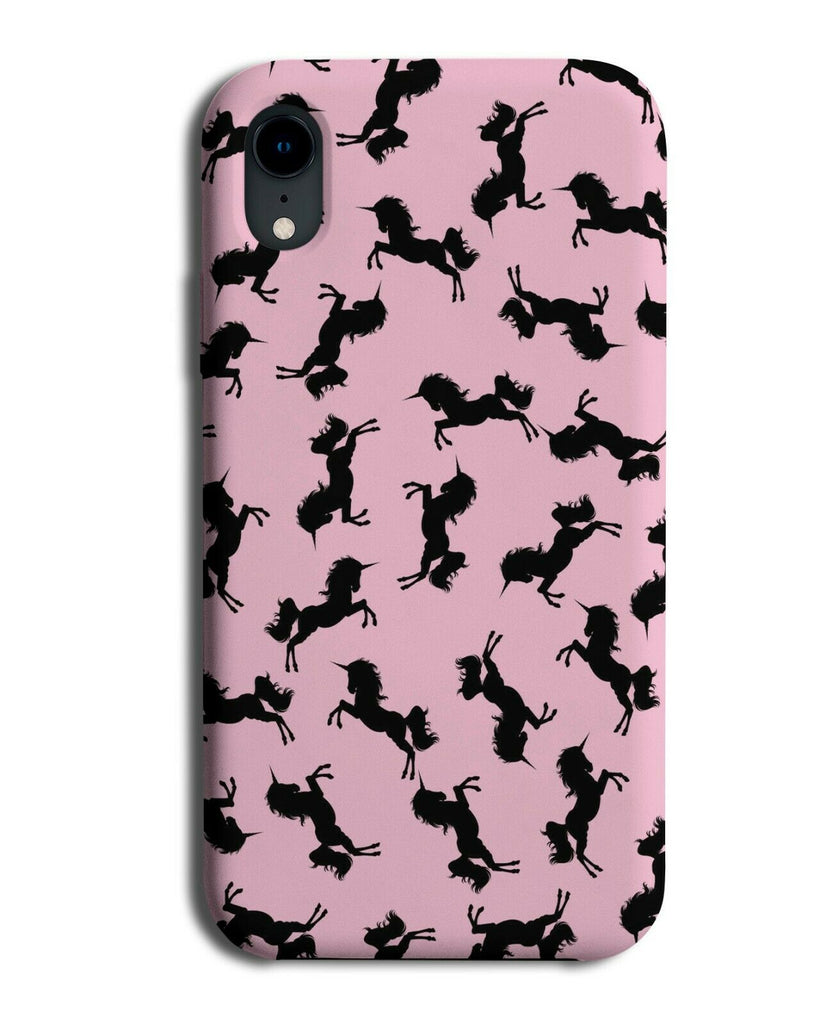 Pink and Black Unicorn Pattern Phone Case Cover Unicorns Girls B884