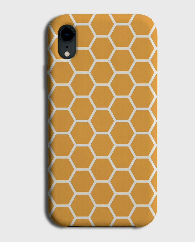 Orange Beehive Honeycomb Pattern Phone Case Cover Design Shapes G468