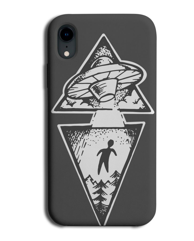 Stickman Abducted By Aliens Cartoon Phone Case Cover Space Ship Spaceship J120