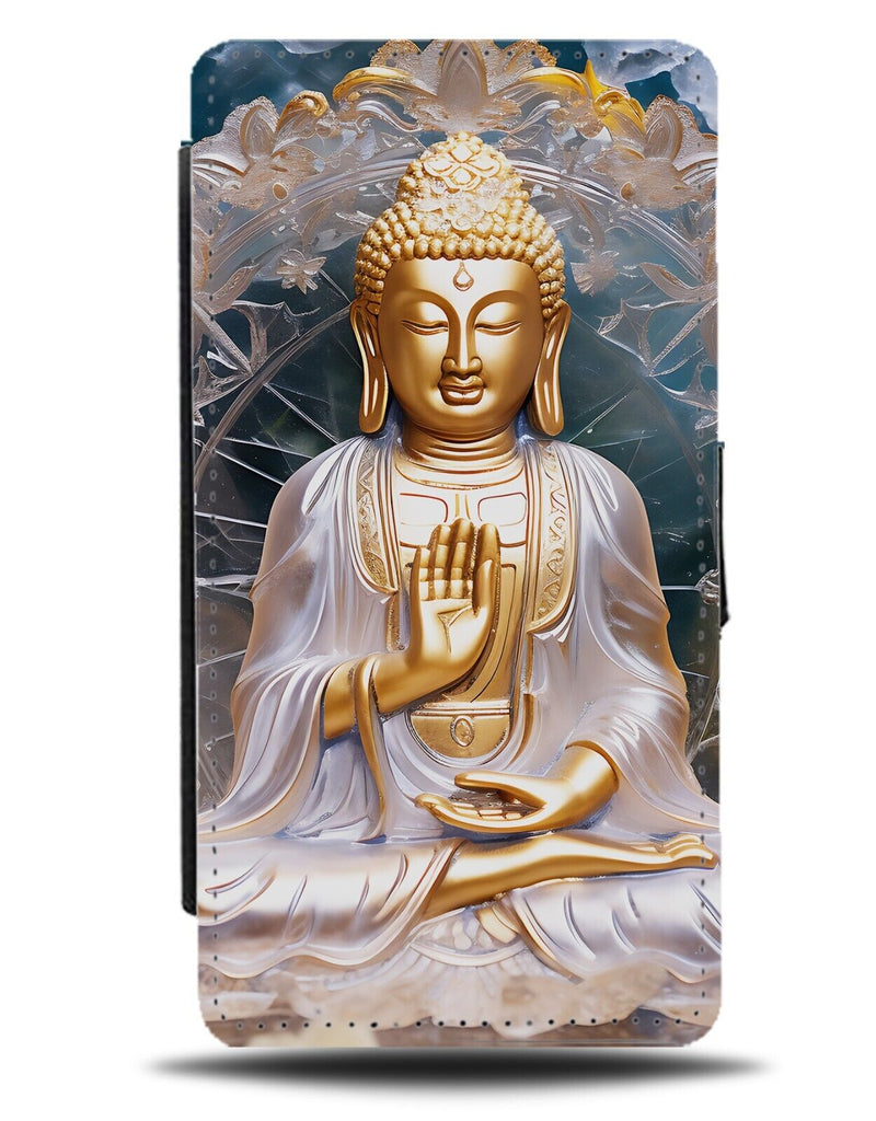 Buddha Labradorite Style Design Print Flip Wallet Case Buddhas Floral Bua DC96