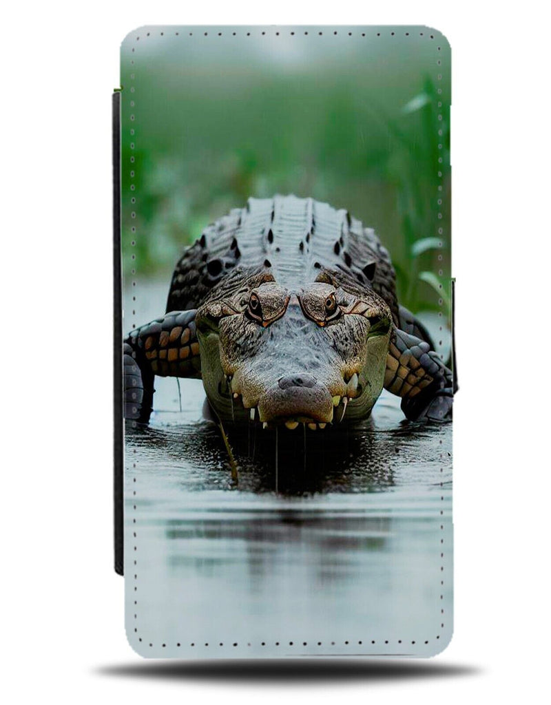 Alligator Going Into Water Flip Wallet Case Alligators Gator Gators Florida CZ84