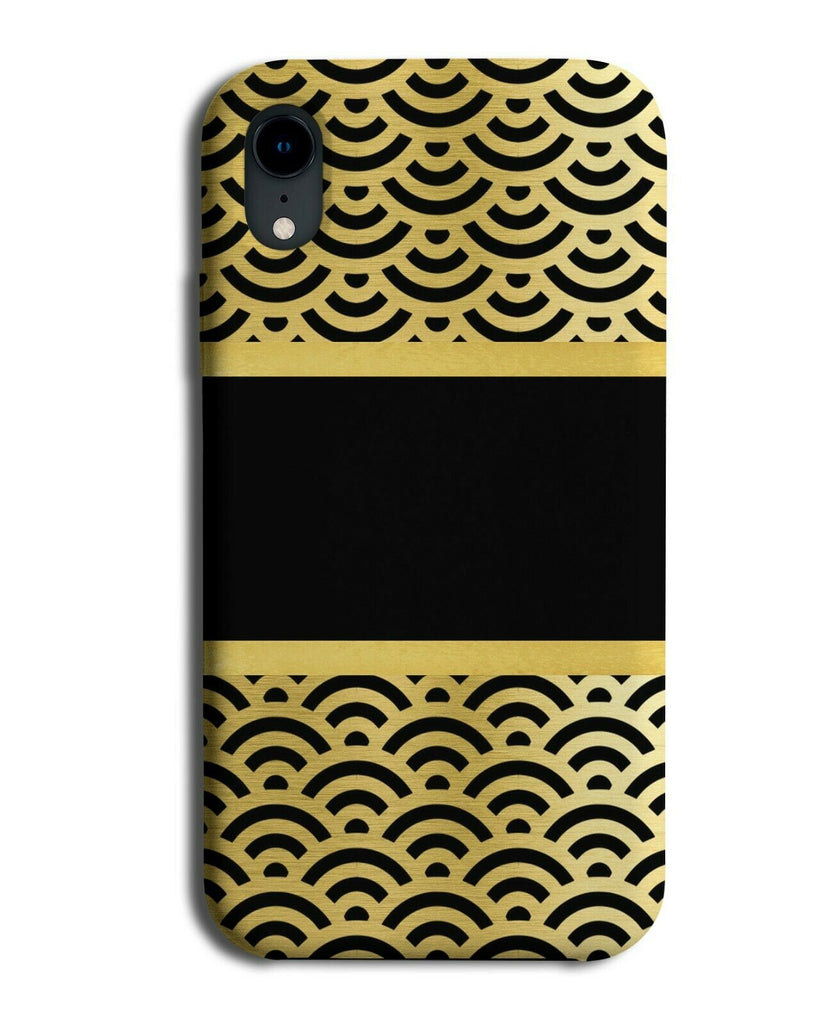 Golden and Black Patterned Phone Case Cover Print Design Luxurious B844