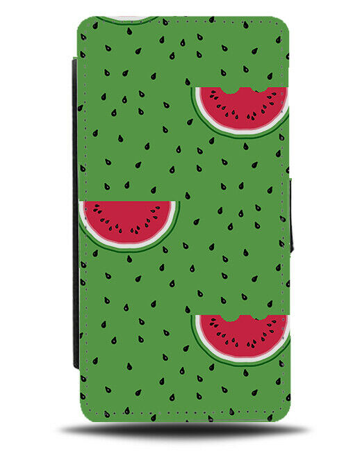 Green Polka Dot Watermelon Pattern Flip Wallet Case Image Dotted Dots E809