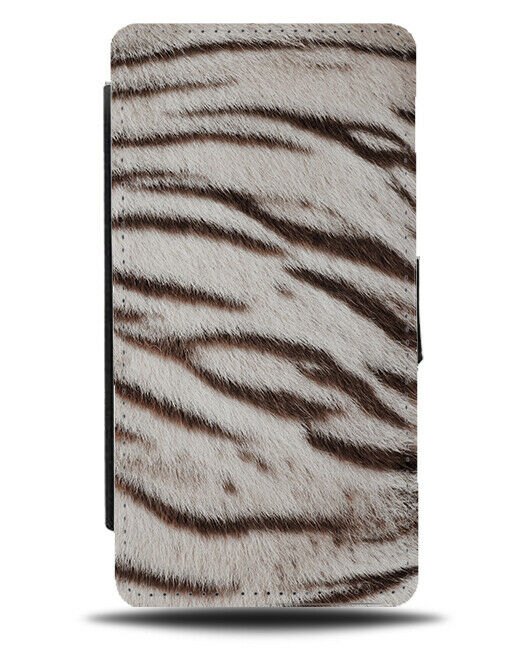 White Tiger Stripes Flip Wallet Phone Case Tigers Print Coloured Pattern si534