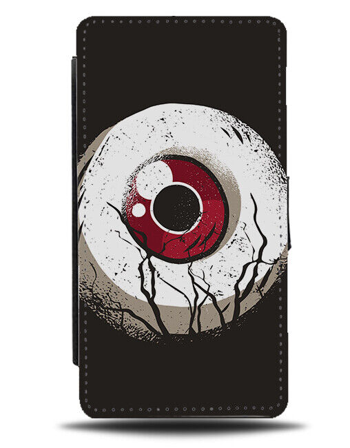 Scary Cartoon Eyeball Flip Wallet Case Eye Ball Eyes Large Big Pupil K882