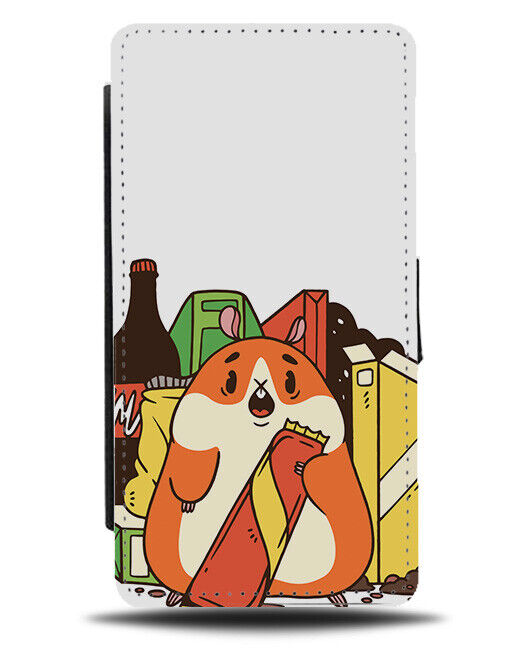 Fat Junk Food Hamster Flip Wallet Case Funny Hamsters Fatty Face Chubby J491