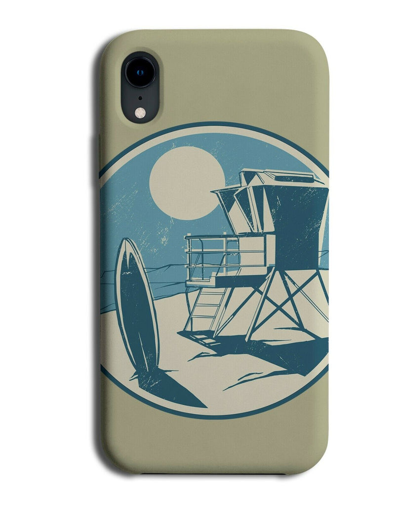 Retro Surfboard Poster Design Phone Case Cover Surfboard Beach Hut Beaches K314