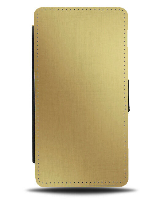 Golden Coloured Flip Wallet Case Print Design Picture Photo Gold Colour F712