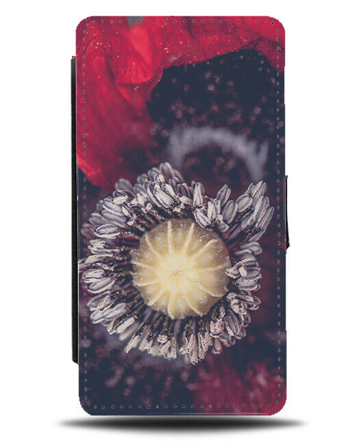Flower Insides Picture Flip Wallet Case Photo Photograph Close Up Floral G689
