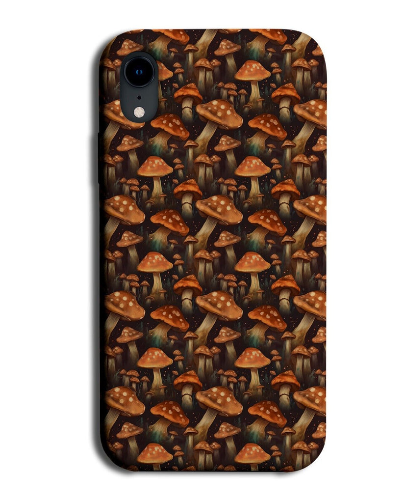 Brown Magical Garden Mushrooms Pattern Phone Case Cover Garden Spring Tops CU63