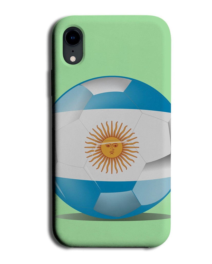 Argentine Football Phone Case Cover Ball Argentina Flag Colours Blue White Q230