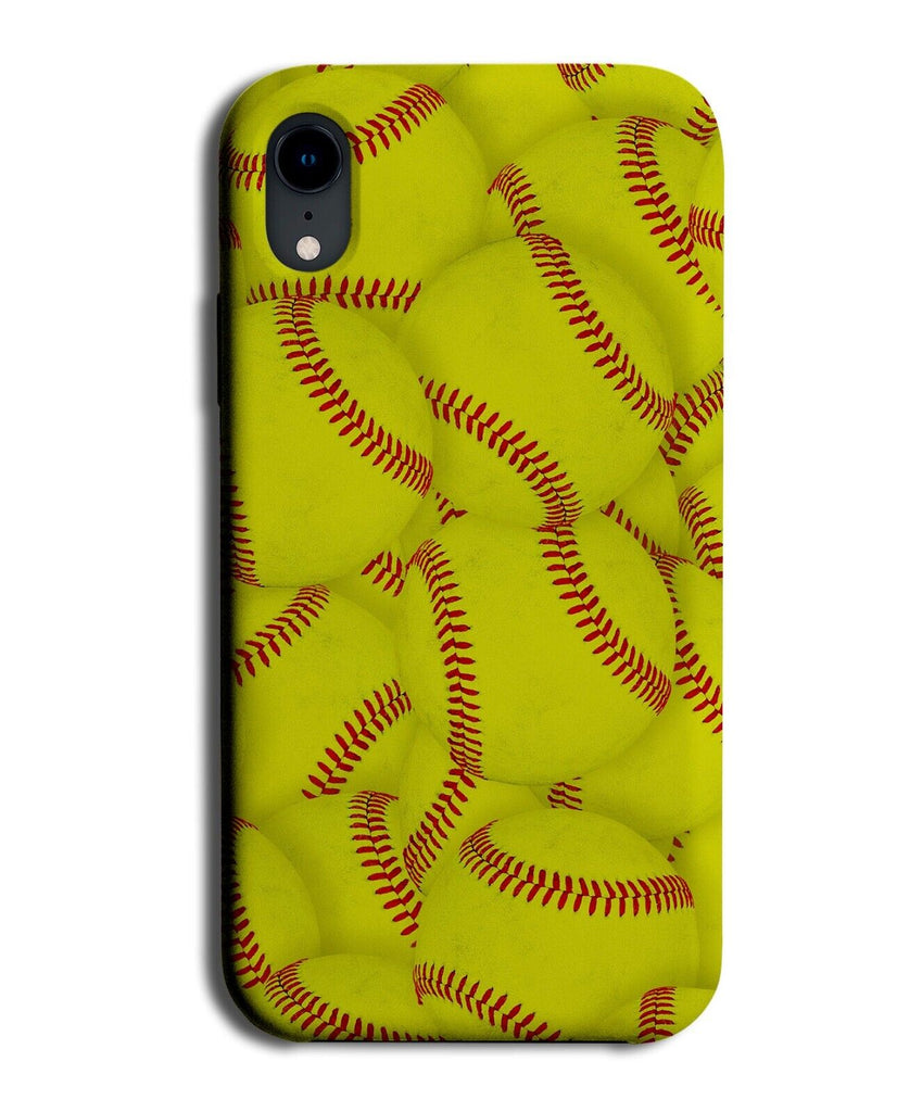 Softball Phone Case Cover Pattern Softball Soft Balls Pattern Player Club BH37