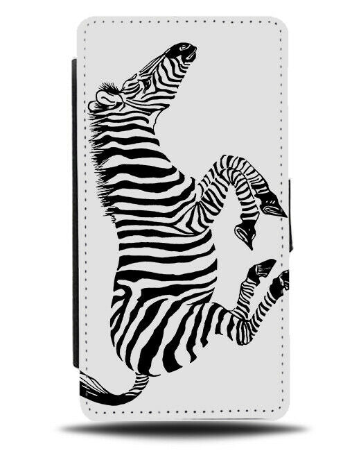 Running Zebras Flip Wallet Case Zebra Drawing Gift Present Nature Wildlife H291