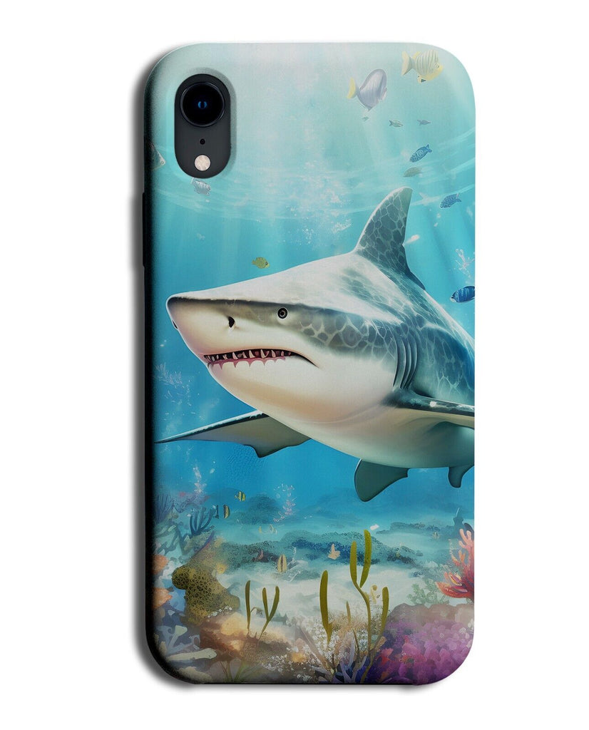 Basking Tiger Shark Phone Case Cover Great White Sea Reef Tail Coral Fish CR66