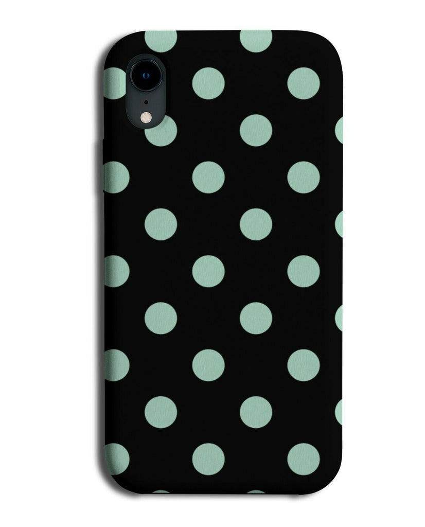 Black & Mint Green Polka Dot Phone Case Cover Dotty Spots Dots Pastel Light i541