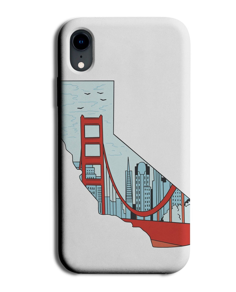 California State Map Phone Case Cover Californian Maps Bridge Golden Gate P023