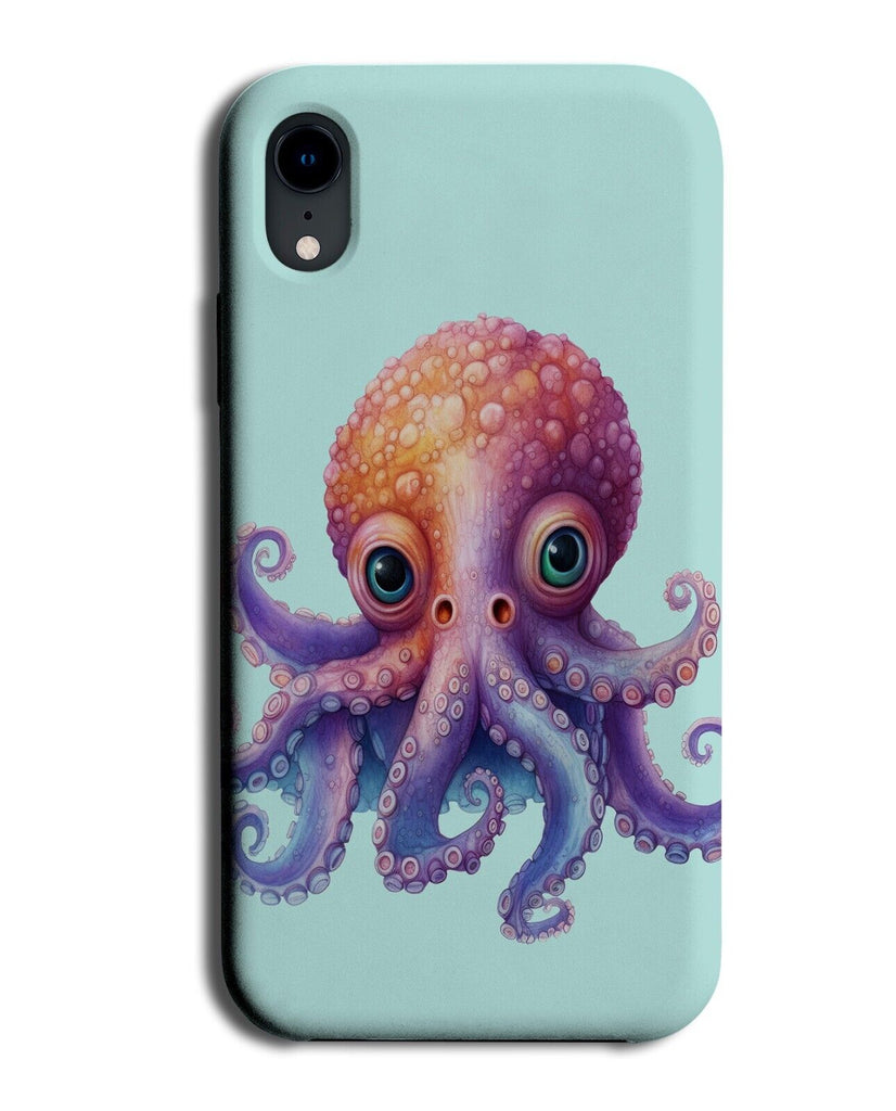 Octopus Swimming Phone Case Cover Squid Squids Neon Rainbow Marine Sea CH29