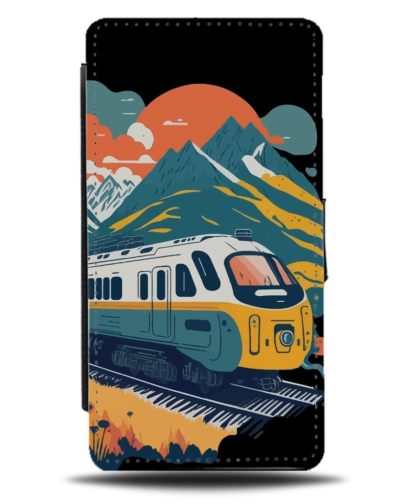 Novelty Train Moving Flip Wallet Case Trains Model Railway Car Carriage DG20