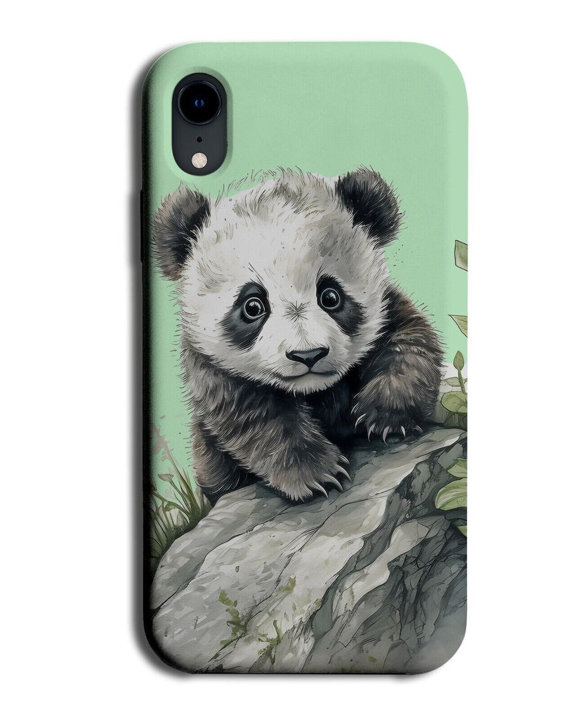 Watercolour Baby Panda Phone Case Cover Giant Pandas Bears Bear Green Pup DD76
