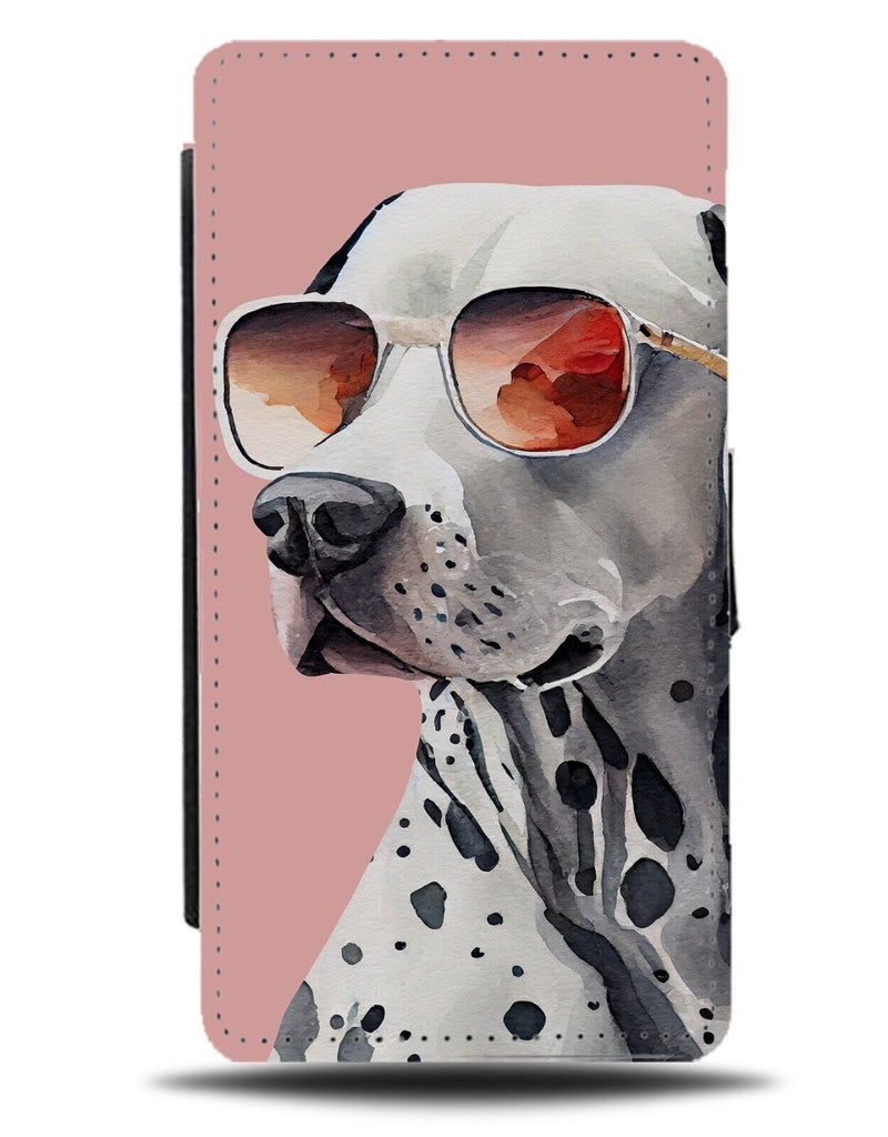 Cool Dalmatian in Sunglasses Flip Wallet Case Dalmatians Dog Funny Face BG15
