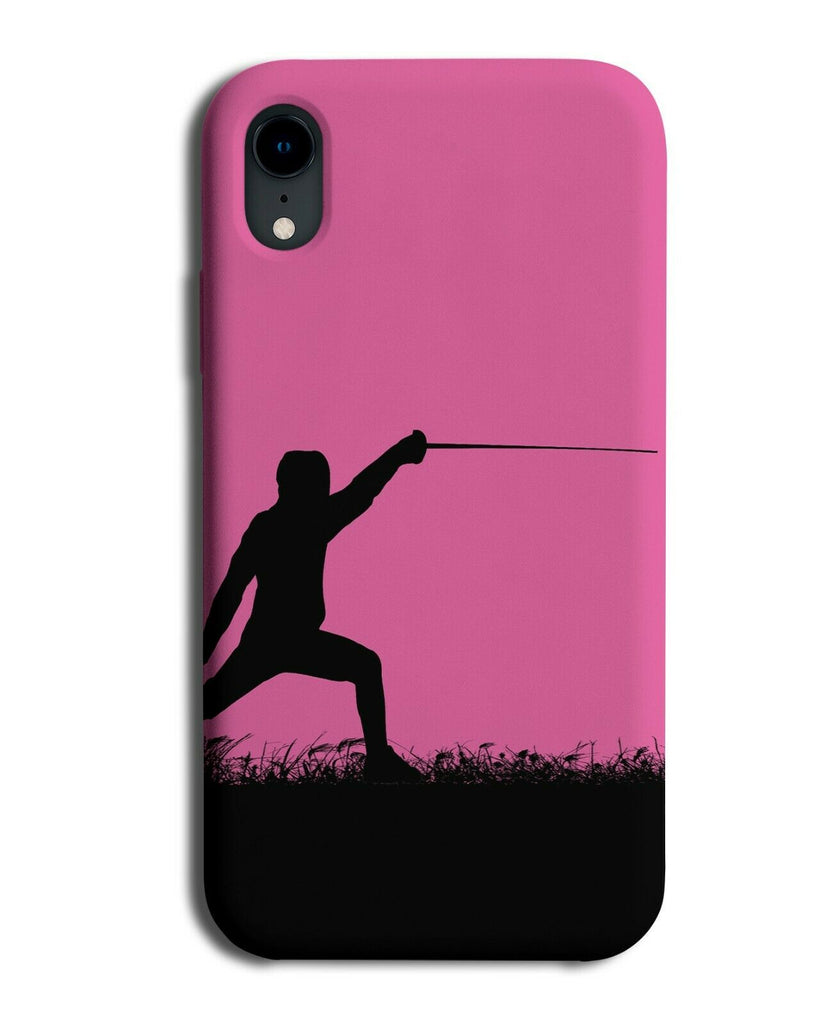 Fencing Phone Case Cover Fencer Sport Gift Hot Pink Colour i609
