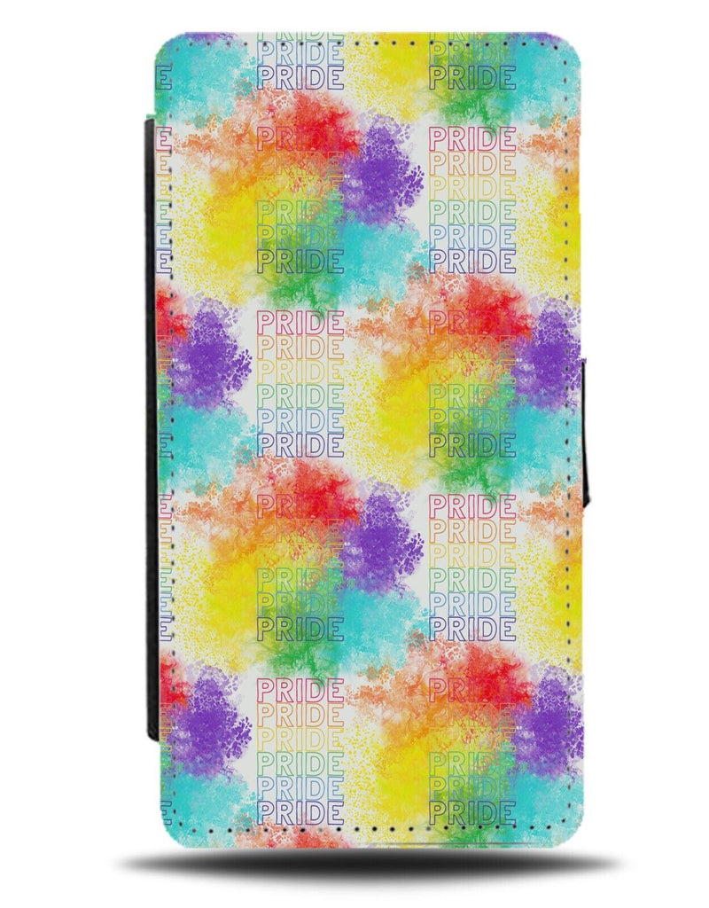 Pride Paint Splats Flip Wallet Case Proud LGBT Colours Rainbow Multicolour BE88