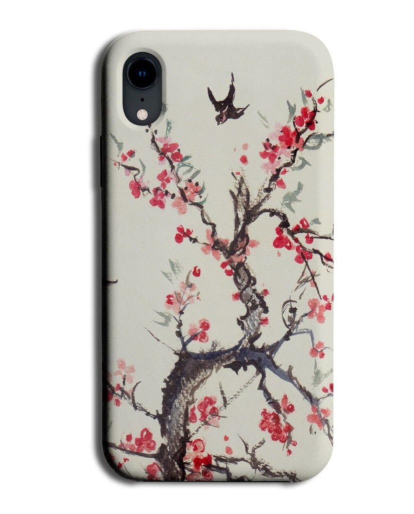 Cherry Blossom Bird Phone Case Cover Watercolour Sakura Birds Blossoms AE16