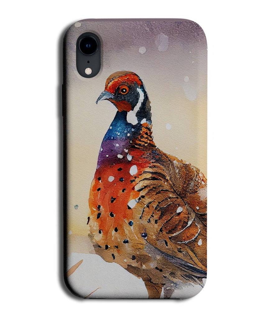 Pheasant In Winter Snow Phone Case Cover Pheasants Pheasent Christmas Snowy BI80