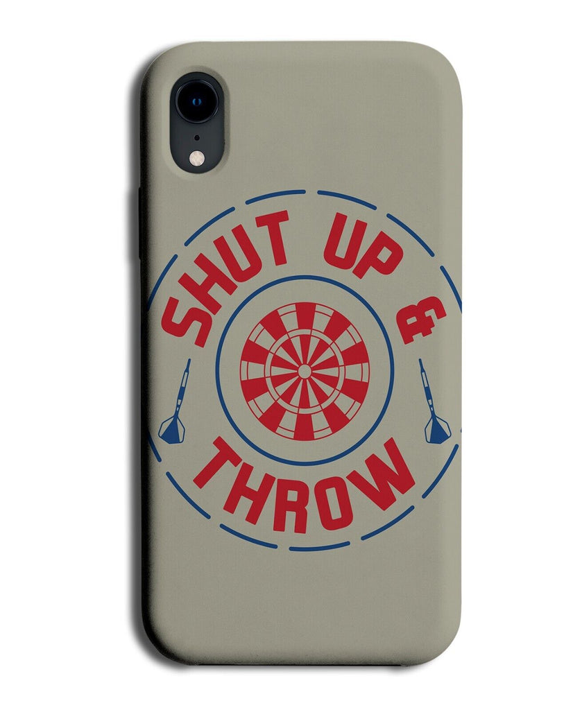 Funny Shut Up And Throw Darts Phone Case Cover Dart Dartboard Quote Phrase BA78