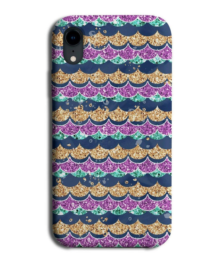 Purple Blue Gold Glitter Print Phone Case Cover Glittery Printed Design K946