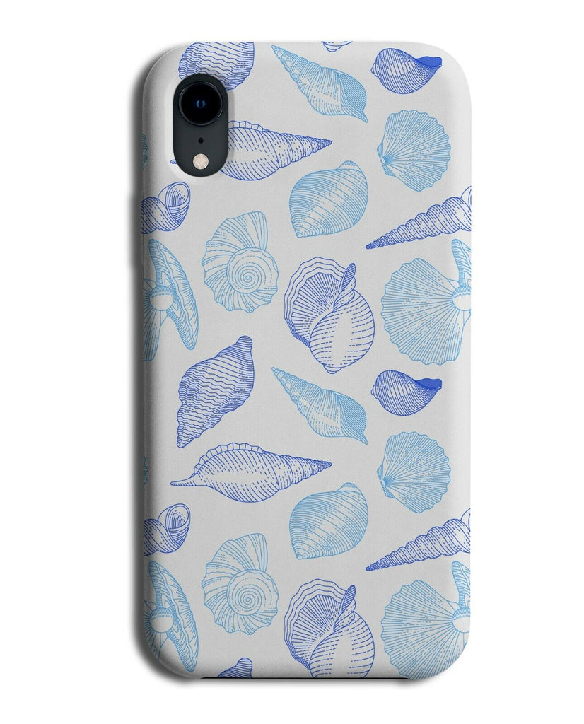 Blue Sea Rocks Phone Case Cover Shells Shell Seashell Stencil Drawing K821