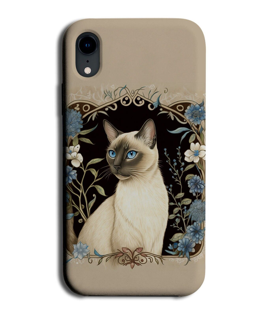 White Siamese Cat Phone Case Cover Siameses Cats Breed Cartoon Novelty DE50